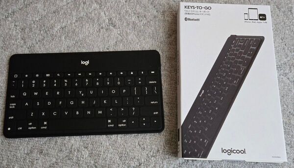 【ほぼ未使用・美品】logicool KEYS-TO-GO 薄型ワイヤレスキーボード