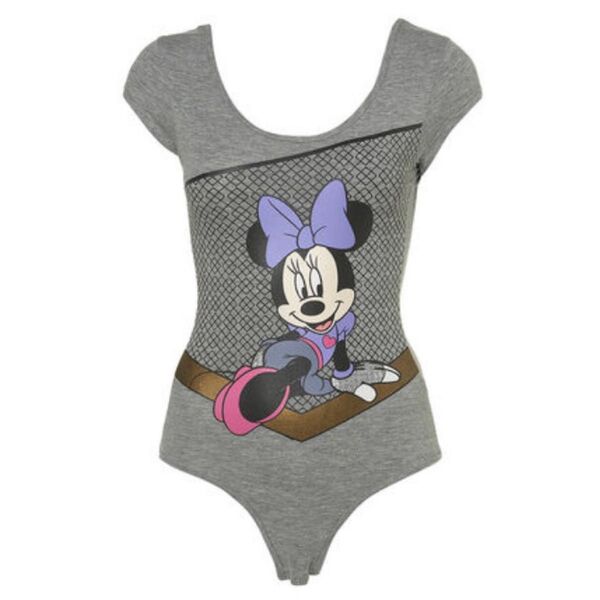 ☆ TOPSHOP 背中あき ミニー ボディスーツ M グレー ちびT Tシャツ 半袖 ディズニー ミニー パープル ピンク