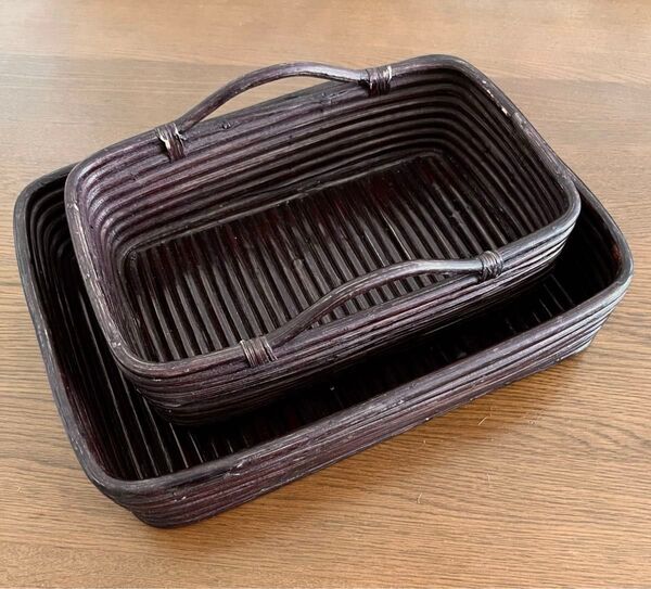 かご 籠 収納 バスケット 2個セット