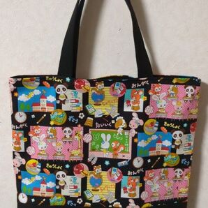 トートバッグ(ハンドメイド)アニマルレトロ柄