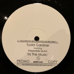 Todd Gardner Presents Stephanie Quick / It's The Music (Original Mixes)