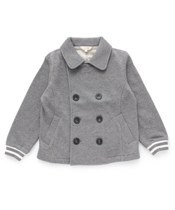 ラスト 新品 HusHusH 30/10裏毛PJKカーディガン グレー 140cm 定価3850円