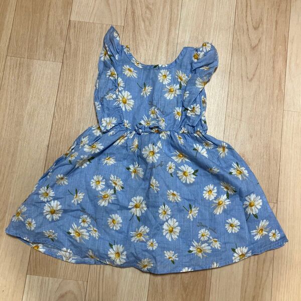 ベビー服 花柄ワンピース ノースリーブ