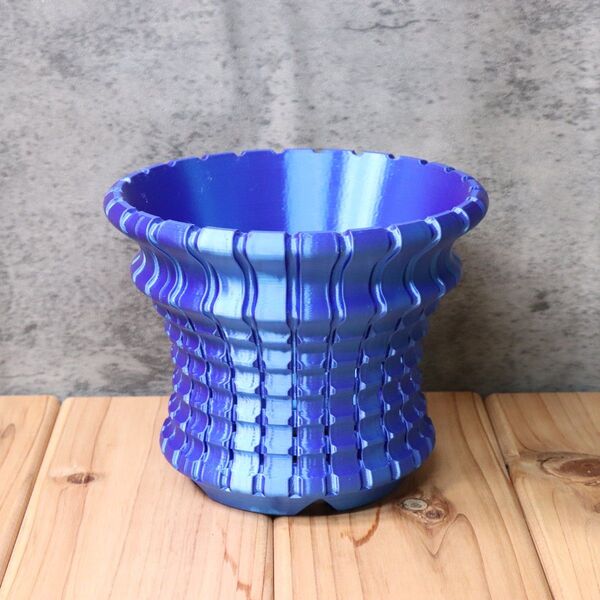 植木鉢 4号(13.5×11) 室内用 ORP-POT09_INBLUE 3Dプリント鉢 プラ鉢 アガベ