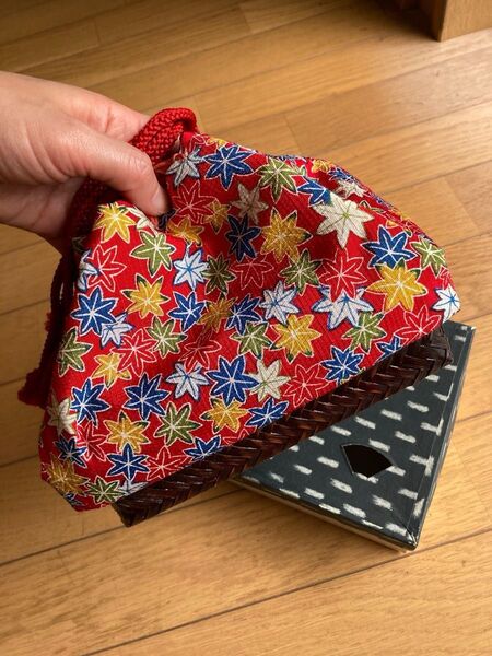 和装小物 昭和レトロ 巾着 カゴ バッグ 美品