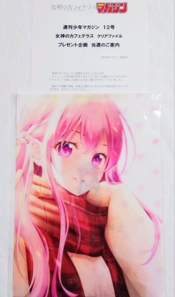 最終値下げ!最新!懸賞当選品!女神のカフェテラス 抽プレ 当選品 A4クリアファイル 幕澤桜花 瀬尾公治 新品未開封品 匿名
