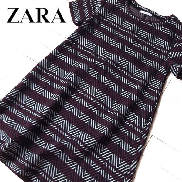 美品 (EUR)S ザラ ZARA レディース 半袖ワンピース