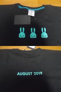 新品 cune キューン うさぎ 3匹 Tシャツ 2019年8月3日モデル XL 黒緑