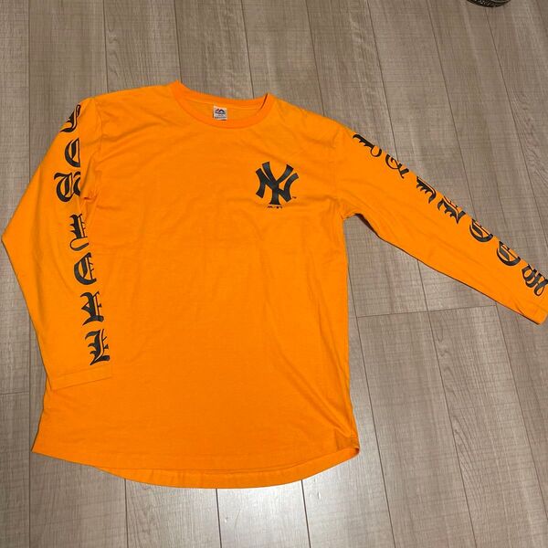 Majestic ニューヨークヤンキース New York Yankees ロンT 長袖Tシャツ ヤンキース L