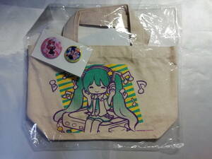 【未開封品】 ボーカロイド TypeB トートバッグ(缶バッジ2個付き) Happyくじ 初音ミク 2013 SUMMER VER. ファミリーマート限定 G賞