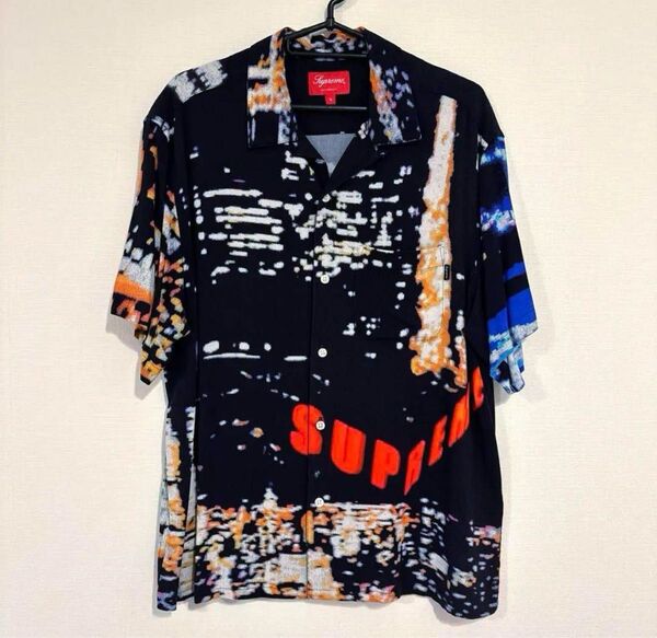 Supreme City Light Rayon S/S shirts Sサイズ シュプリーム シャツ ブラック Sサイズ