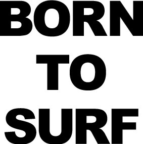 ★BORN TO SURF カッティングステッカー　好きなカラーで　ハッピーサーフ　ピース　07