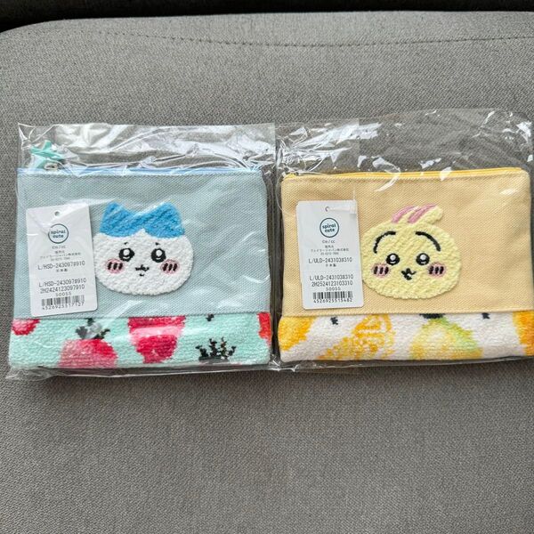 新品 フェイラー ちいかわ 刺繍ポーチ 2色セット