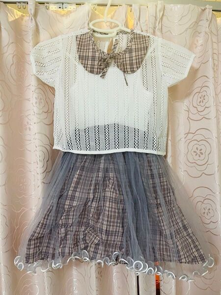 タグ付き新品 女の子用ワンピース 130cm