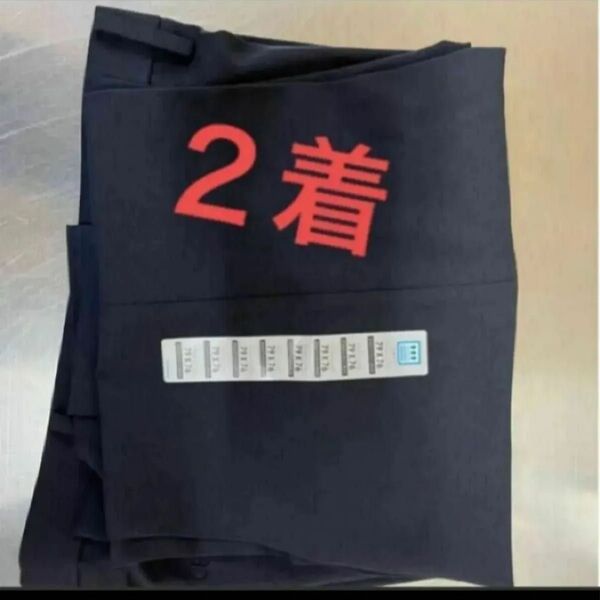 ユニクロ 感動パンツ2着 76×76 ウールライク ネイビー