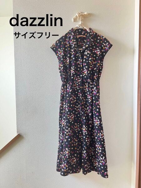 dazzlin ワンピース ロング 花柄 ノースリーブ