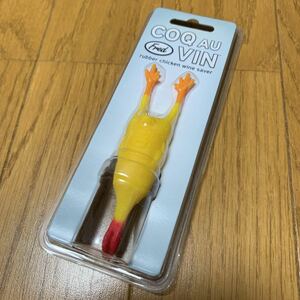 ラバーチキン ボトルストッパー ワイン/rubber chicken wine saver COQ AU VIN 可愛い！ キッチングッズ ツール