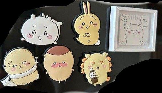 ちいかわ ラバーマグネット 2 6点セット うさぎ、らっこ、栗まんじゅう、ライオン、フレームマグネット(ちいかわ)