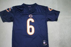 【古着GAME TOPS KID'S NFL CHICAGOBEARS Tシャツ紺】アメリカンフットボールシカゴベアーズCUTLER6 7979