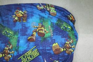 【USED TEENAGE MUTANT NINJA TURTLESキャラクタープリントシーツ】ティーンエイジミュータントタートルズリメイク生地 1458