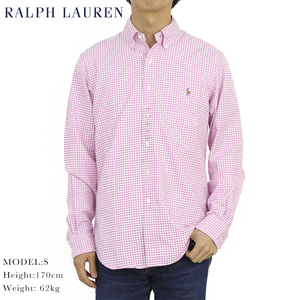 新品 アウトレット 17099 Lサイズ オックス 長袖 シャツ polo ralph lauren ポロ ラルフ ローレン ピンク チェック ギンガム