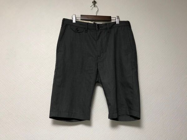 本物ビームスプラスBEAMS+PLUSスラックスチノハーフショートパンツサーフワークミリタリーアメカジストリートメンズグレーM