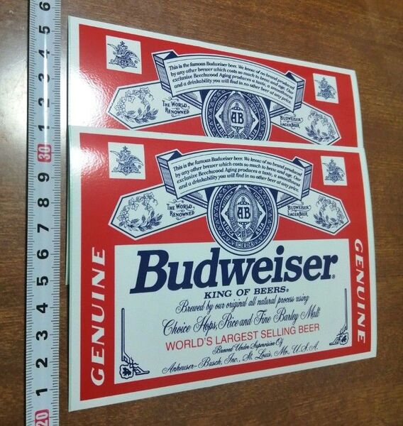 【Budweiser】 バドワイザー 防水 ステッカー 2枚セット