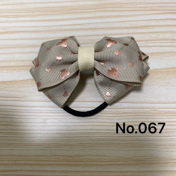 ハンドメイド リボン リボンヘアゴムNo.067