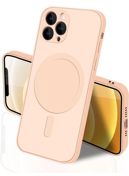IPhone 11 Pro MagSafe ケース マグネット搭載 シリコン アイフォン11Pro カバー 5.8インチ(ピンク)
