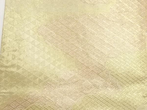 ys7059702; 宗sou 佐賀錦 雲に菱模様織り出し全通袋帯【着】 ys7059702; 宗sou 佐賀錦 雲に菱模様織り出し全通袋帯【着】