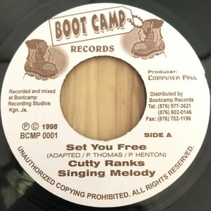 送料無料★レア ビックコンビネーション!! Set You Free / Cutty Ranks & Singing Melody★レゲエレコード大量出品中