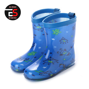 * new goods *[17004_NAVY_15.0] Kids rain boots child. dream ..... cosmos flight print pattern popular commodity!