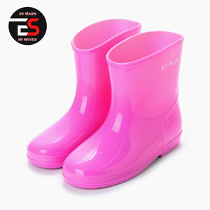 ★ Новый ★ [17003_PINK_15.0] Kids Rain Boots Inc. с красивым оттенком и стелькой с пленкой