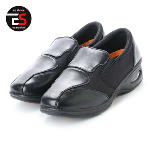 * new goods *[17443_BLACK_24.0] woman casual shoes light weight & soft feeling air cushion sole slip-on shoes type size :22.5~24.5