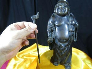 A　古銅布袋尊　清時代 金工　中国　七福神　神像