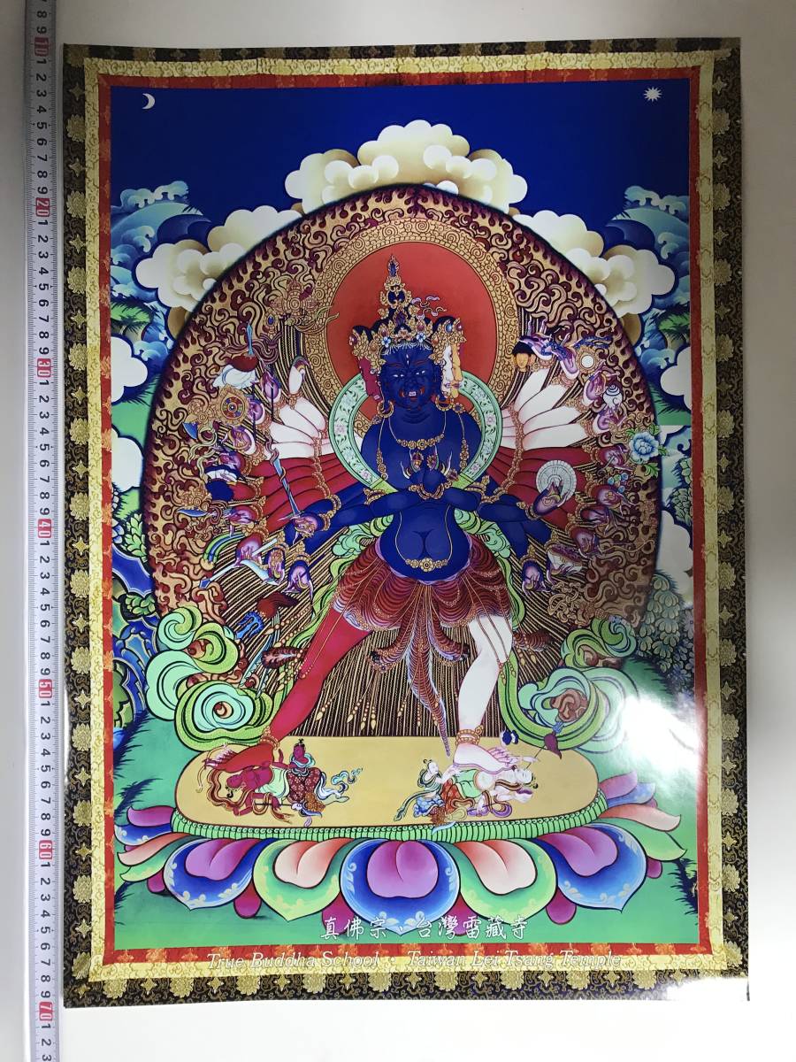 チベット仏教 曼荼羅 仏画 大判ポスター 593×417mm A2サイズ10533, 美術品, 絵画, その他