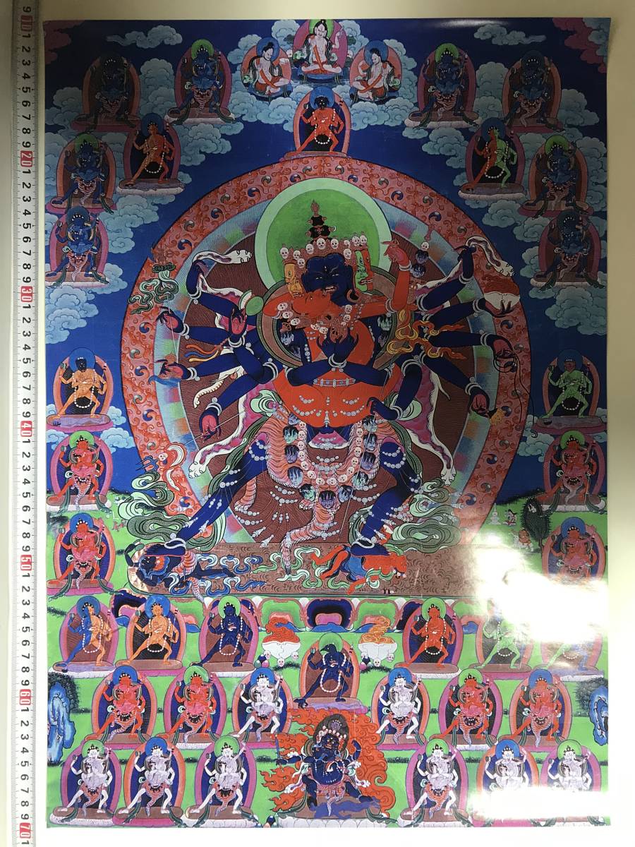 Тибетский буддизм, мандала, буддийская живопись, большой плакат, 593 x 417 мм, размер A2, 10540, произведение искусства, рисование, другие