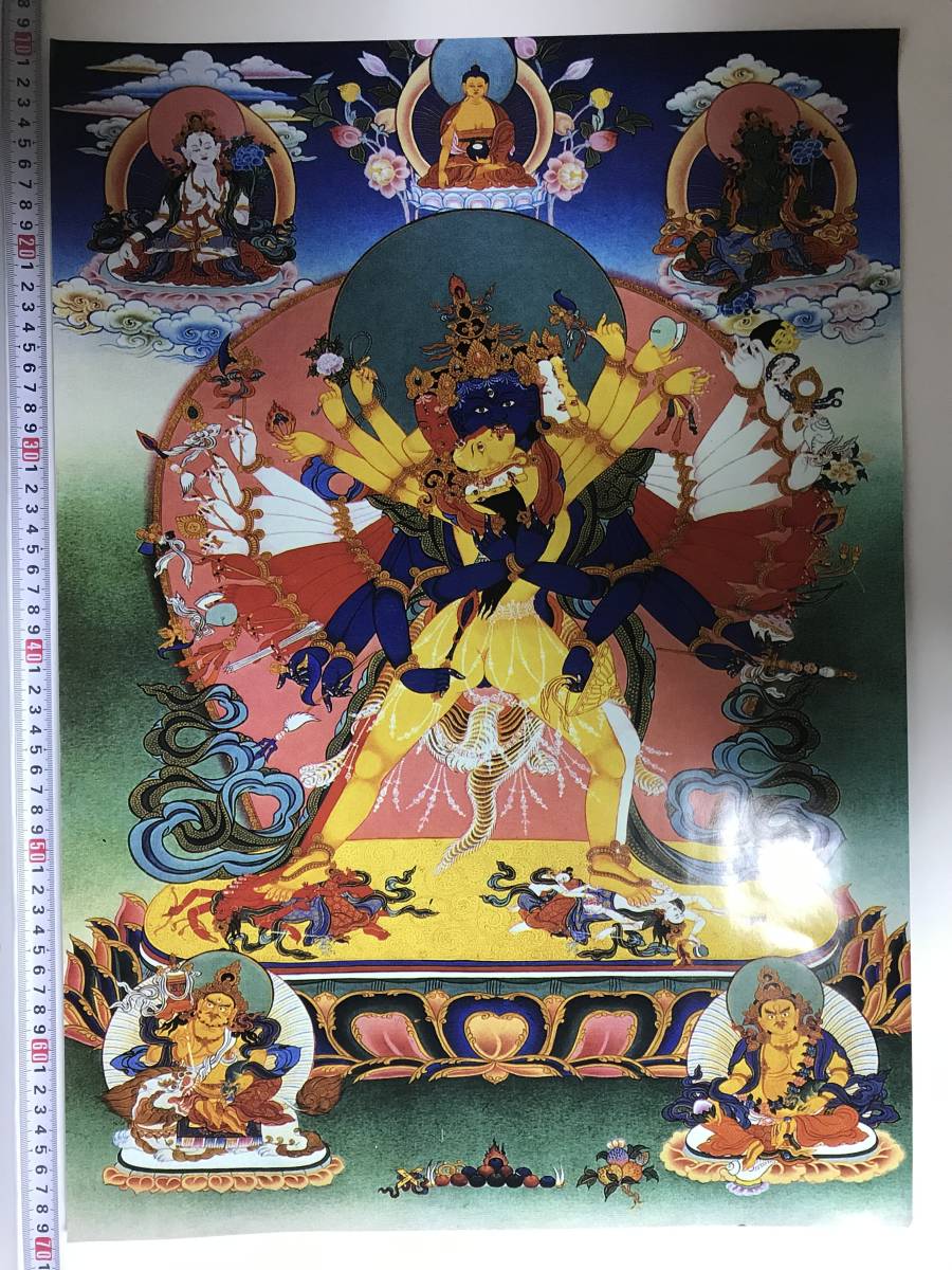 Тибетский буддизм Мандала Буддийская живопись Большой плакат 593 x 417 мм Размер A2 10542, произведение искусства, Рисование, другие