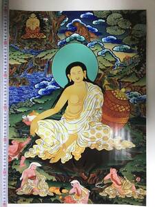Art hand Auction 藏传佛教曼陀罗佛画大海报 593 x 417 毫米 A2 尺寸 10548, 艺术品, 绘画, 其他的