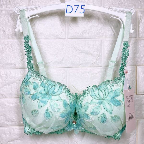 新品 トリンプ フロラーレ510ブラジャー D75 グリーン系