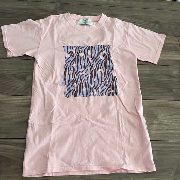 【美品】jouetie ヒッピーゼブラロゴTシャツ Mサイズ ピンク