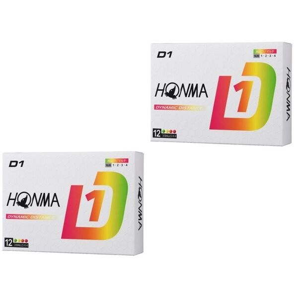 【2ダースセット】HONMA 本間ゴルフ ボール 2024年モデル D1 マルチ
