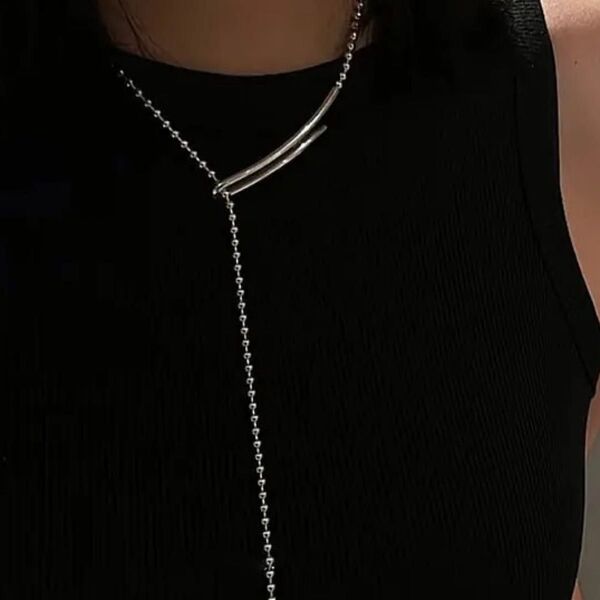 Clip ball chain necklace No.1019