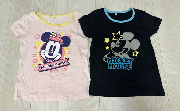 Disney ディズニー ミッキー ミニー Tシャツ 130サイズ 2枚セット