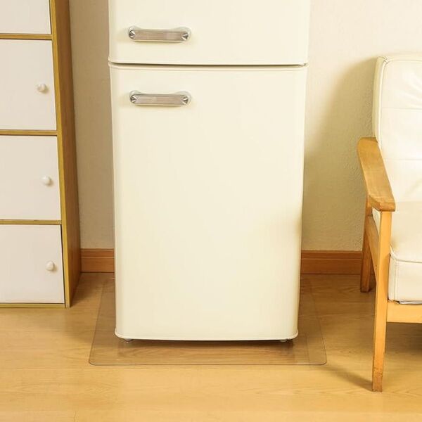 冷蔵庫マット 無色 透明 49*60cm 厚さ2mm PVC 透明 冷蔵庫下シート 傷防止マット チェアマット 冷蔵庫耐震マット