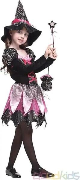 女の子 コスプレ衣装 ハロウィン ウィッチ ドレス 130cm 140cm ピンク