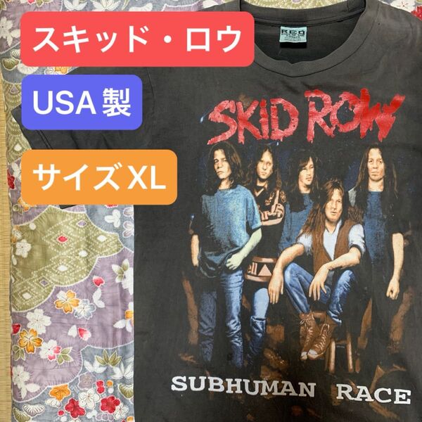 ヴィンテージ SKID ROE Tシャツ スキッドロウ 両面プリント バンド