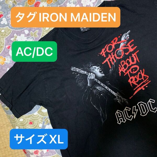 ACDC Tシャツ ヘヴィメタル バンドTシャツ タグ アイアン・メイデン
