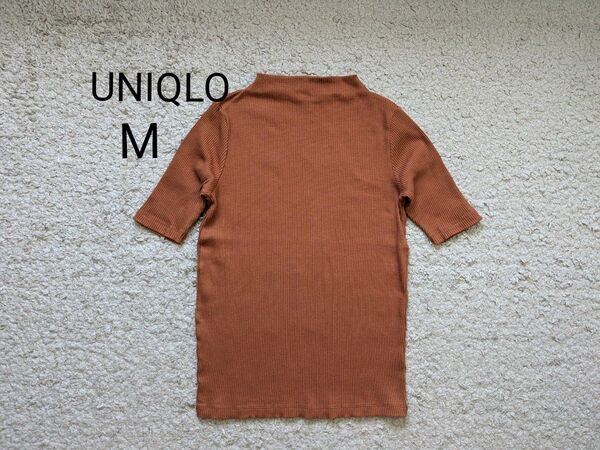 UNIQLO ユニクロ レディース カットソー リブトップス 半袖 Mサイズ
