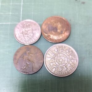 イギリス旧硬貨×4枚